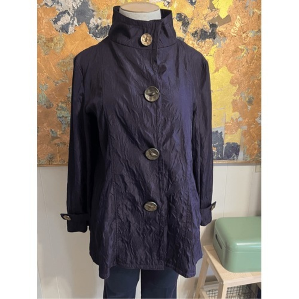 Dorman Purple Artsy Crinkled Lagenlook Jacket M